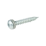 RVS schroef blank, met panhead en afdichtring, voor houtconstructie