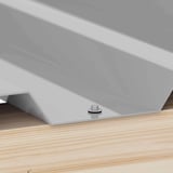 RVS schroef Zilver-Metallic RAL 9006 in diepte van damwandplaat op houtconstructie