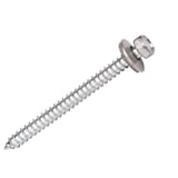 RVS schroef blank, zeskantkop met ring en schroefdraad, hoofdweergave