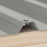 RVS schroef Weckman, aluminiumgrijs, voor bevestiging van overlappingen op houten onderconstructie