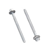 RVS schroeven blank, twee schroeven met zeskantkop en sluitring, Scobalit