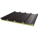 Sandwichpaneel ECO 1000-30 dak, grijsbruin RAL 8019, 25 µm polyester, van Joris Ide, schuine weergave