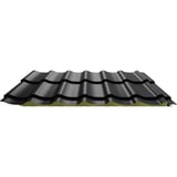 Sandwichpaneel Permapan 40 dak Gitzwart RAL 9005, zijaanzicht