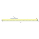 Sandwich Paneel Wall 1150 60 | Gevel | Kern 6 cm | 25 µm Polyester | 9002 - Grijswit | 5,50 m