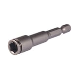 Metalen schroefbit RVS blank, zeskantopname, vrijstaand