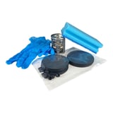 Schroef reparatiepleister set met zwarte EPDM pleisters, handschoenen, lijm en spons