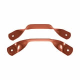 Sneeuwvangbeugel van aluminium, 1,75 mm dik, in terracotta (RAL 8004), twee stuks, hoofdaanzicht
