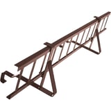 Sneeuwvangrooster van verzinkt staal in Chocoladebruin (RAL 8017), schuine roosterstructuur, hoofdweergave