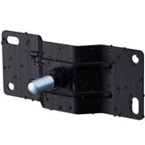 Stalen regenpijpklem met draadstift, gitzwart RAL 9005, met waterdruppels