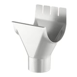Dakgootuitloop van staal in zilver-metallic met Niagara-logo