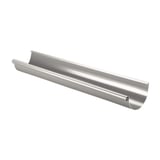 Stalen dakgoot, grijs aluminiumkleurig, 3,00 m lengte, vrijstaand