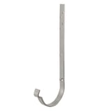 Stalen goothaak, grijs aluminiumkleurig (RAL9007), 50 µm polyurethaan gecoat, met bevestigingsgaten