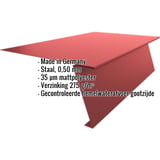 Startprofiel voor felsplaat, kersrood staalplaat 0,50 mm, mat polyester coating, met ingebouwde specificaties