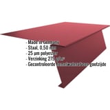 Startprofiel staandefelsplaat PD-510-S wijnrood RAL 3005, 0,50 mm staal, met ingebedde specificaties