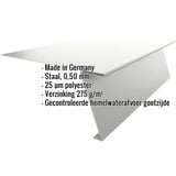 Startprofiel Zilver-Metallic, 0,50 mm staal, met ingebedde productgegevens over materiaal en coating