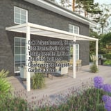 Terrasoverkapping RAL 9001 met polycarbonaat dak 16 mm, kerngegevens weergegeven