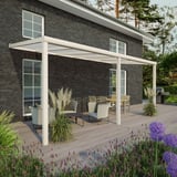 Terrasoverkapping RAL 9001 met 16 mm polycarbonaat dak voor een huis, hoofdweergave
