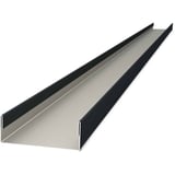 U-profiel van staal, 0,50 mm dik, antracietgrijs (RAL 7016) met 25 µm polyester coating, hoofdaanzicht