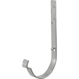 Universele gootbeugel van staal in zilver-metallic (RAL 9006) met 50 µm polyurethaan coating, hoofdweergave