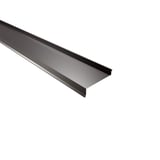 Vensterbank uit staal, 0,63 mm, RAL 8017 Chocoladebruin, 25 µm polyestercoating, bovenaanzicht schuin