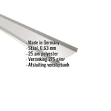 Vensterbank van staal Zilver-Metallic, 0,63 mm, met ingebedde productgegevens