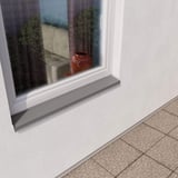 Vensterbank | 5 cm x 11,5 cm x 4 cm x 2,00 m | Aluminium 0,70 mm | 25 µm Polyester | 9007 - Grijs aluminiumkleurig