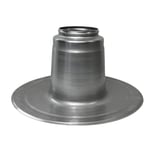 Platdak ontluchter van DACHPROTECT, zilver-metallic aluminium onderdeel met brede flens