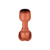 Weckman ontluchtingspijp met grondplaat van kunststof in terracotta, hoofdaanzicht