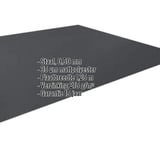 Vlakke plaat staal 0,50 mm donkergrijs matpolyester met ingebedde productgegevens