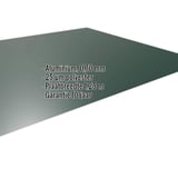Vlakke plaat aluminium 0,70 mm mosgroen RAL 6005 met ingebedde specificaties