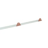 Geperforeerd tandprofiel, 0,75 mm staal, koperbruin (RAL 8004), detail bovenaanzicht