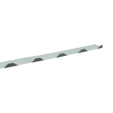 Tandplaat ongeperforeerd, antracietgrijs RAL 7016, 0,75 mm staal, detail bovenaanzicht