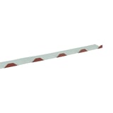 Tandplaat ongeperforeerd, 0,75 mm staal, roodbruin RAL 8012, detail van de vertanding