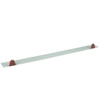 Tandplaat onperforeerd, 0,75 mm staal, roodbruin RAL 8012, lange weergave