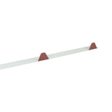 Tandplaat ongeperforeerd, roodbruin RAL 8012, Weckman staal 0,75 mm, detail van de profielvorm