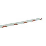 Tandplaat ongeperforeerd, koperbruin (RAL 8004) van staal, 0,75 mm, zijaanzicht