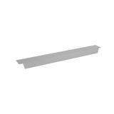 Tandplaat ongeperforeerd, hoofdaanzicht, zilver-metallic, 0,75 mm staal