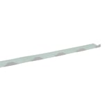 Tandplaat ongeperforeerd, Zilver-Metallic, 0,75 mm, schuin van boven, lange rand met tandprofiel