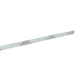 Tandplaat ongeperforeerd, Zilver-Metallic RAL 9006, detail bovenaanzicht, 0,75 mm staal