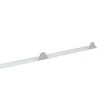Tandplaat onperforeerd van staal 0,75 mm in Zilver-Metallic (RAL 9006) detailweergave