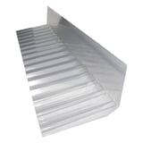 Wandaansluiting profiel 76/18 van helder acrylglas, golfprofiel, bovenaanzicht schuin