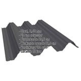 Damwandplaat T92P dak Gitzwart RAL 9005 0,50 mm met ingebedde specificaties