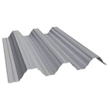 Damwandplaat T92P dak Zilver-Metallic 0,50 mm, bovenaanzicht van de profielstructuur