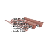 Damwandplaat TP104 dakplaat Roodbruin, 0,65 mm staal, met ingebedde productgegevens
