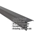 Gevelpan staal 0,50 mm matpolyester donkergrijs, met ingebedde gegevens
