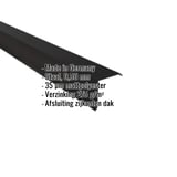 Windveer staal 0,50 mm mat polyester zwart, met ingebedde productgegevens
