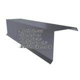 Gevelpan uit staal, Grafietgrijs RAL 7024, met ingebedde productdetails