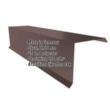 Gevelpan uit staal, 0,50 mm, RAL 8017 Chocoladebruin, met ingebedde productgegevens