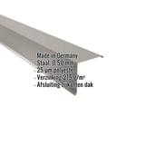 Windveer 15x15 cm van staal, 0,50 mm, grijs aluminiumkleurig, met ingebedde productgegevens