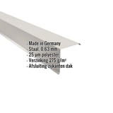 Windveer 15x15 cm Grijswit, staal 0,63 mm, 25 µm polyester, met ingebedde productinformatie